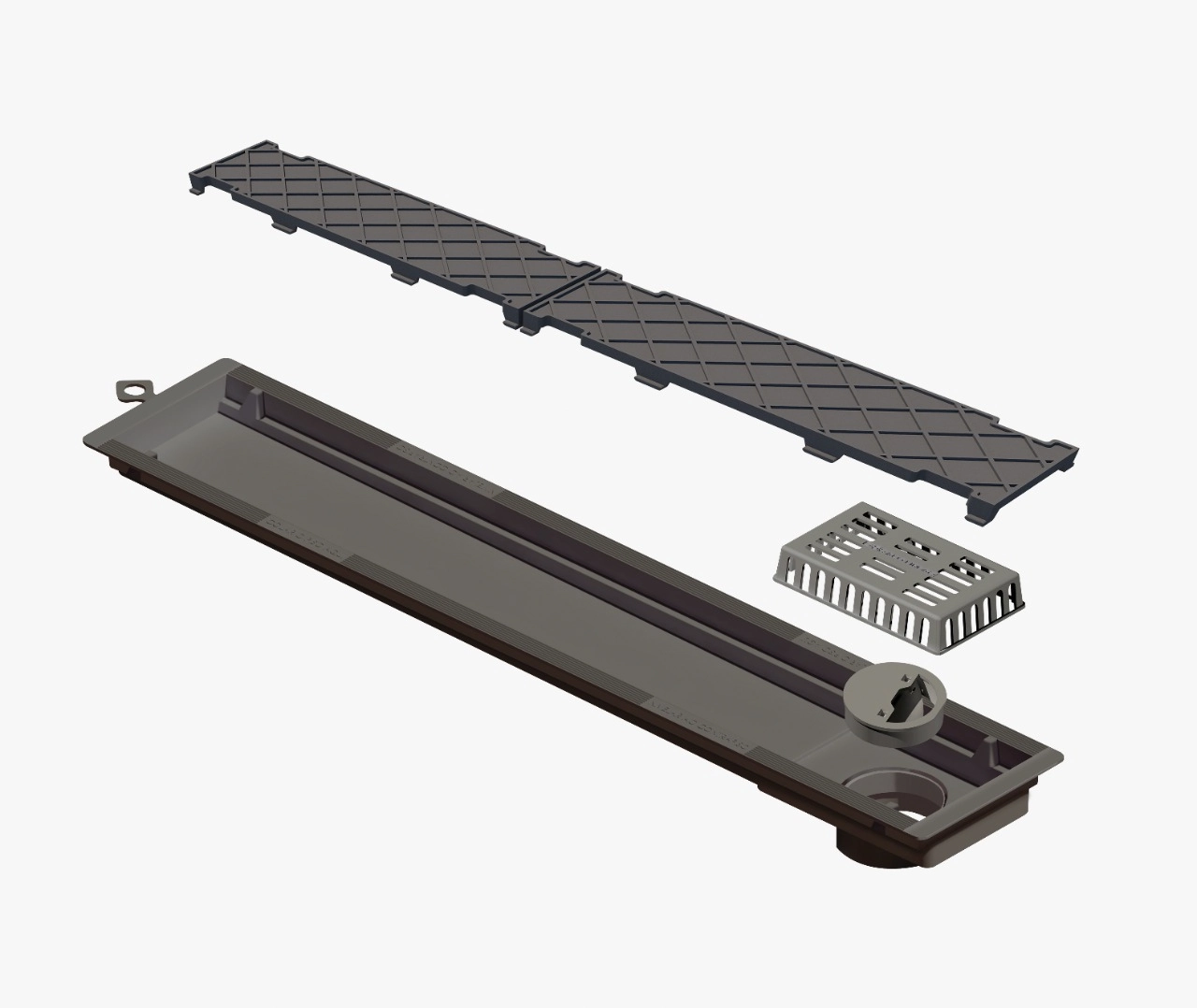 Ralo Linear Novii Pvc Seco Tampa Oculta 50cm Linear