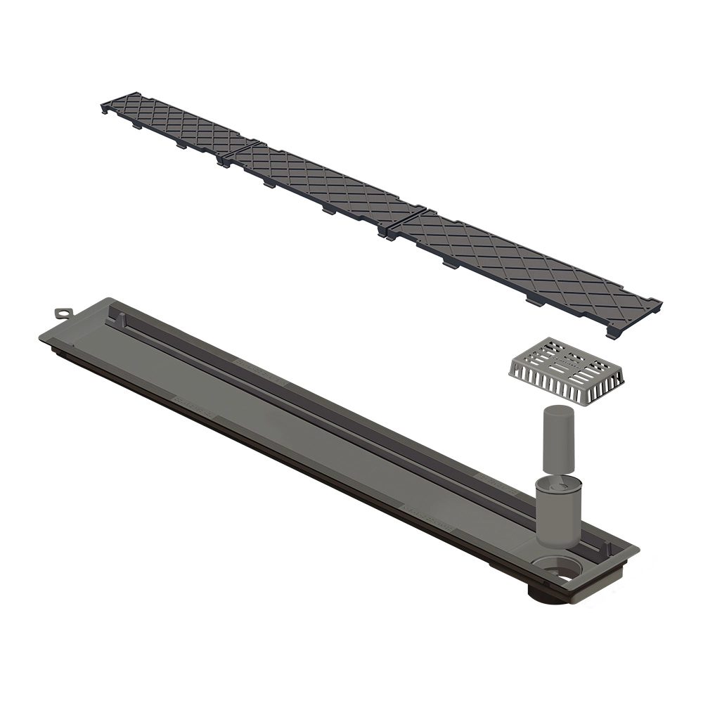 Ralo Linear Novii Sifonado 6087 75cm Saída Na Extremidade Com Tampa Oculta Oculta 6087