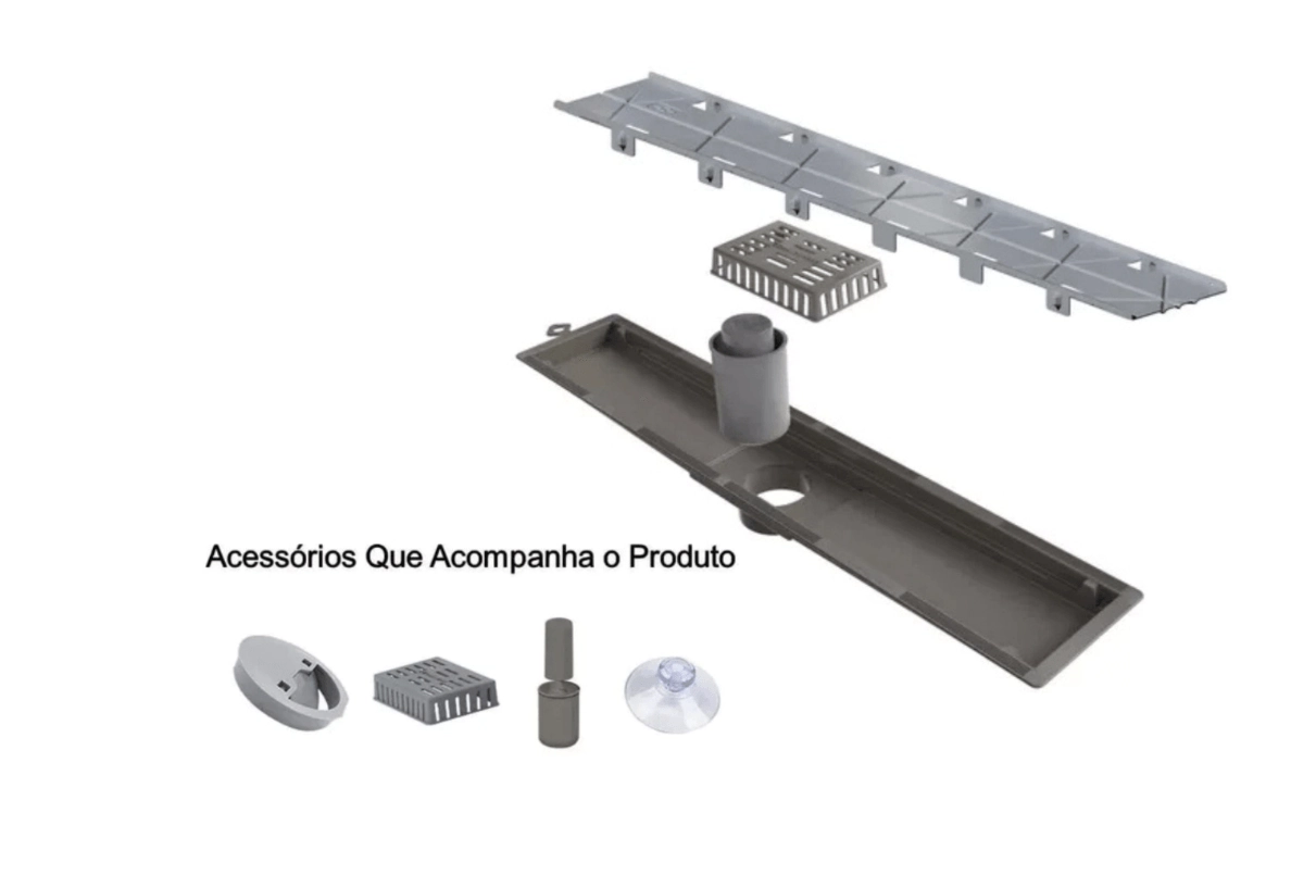 Ralo Linear Elleve Vertex Tampa Oculta 16 X 16 X 22 Cm - Ralo Linear