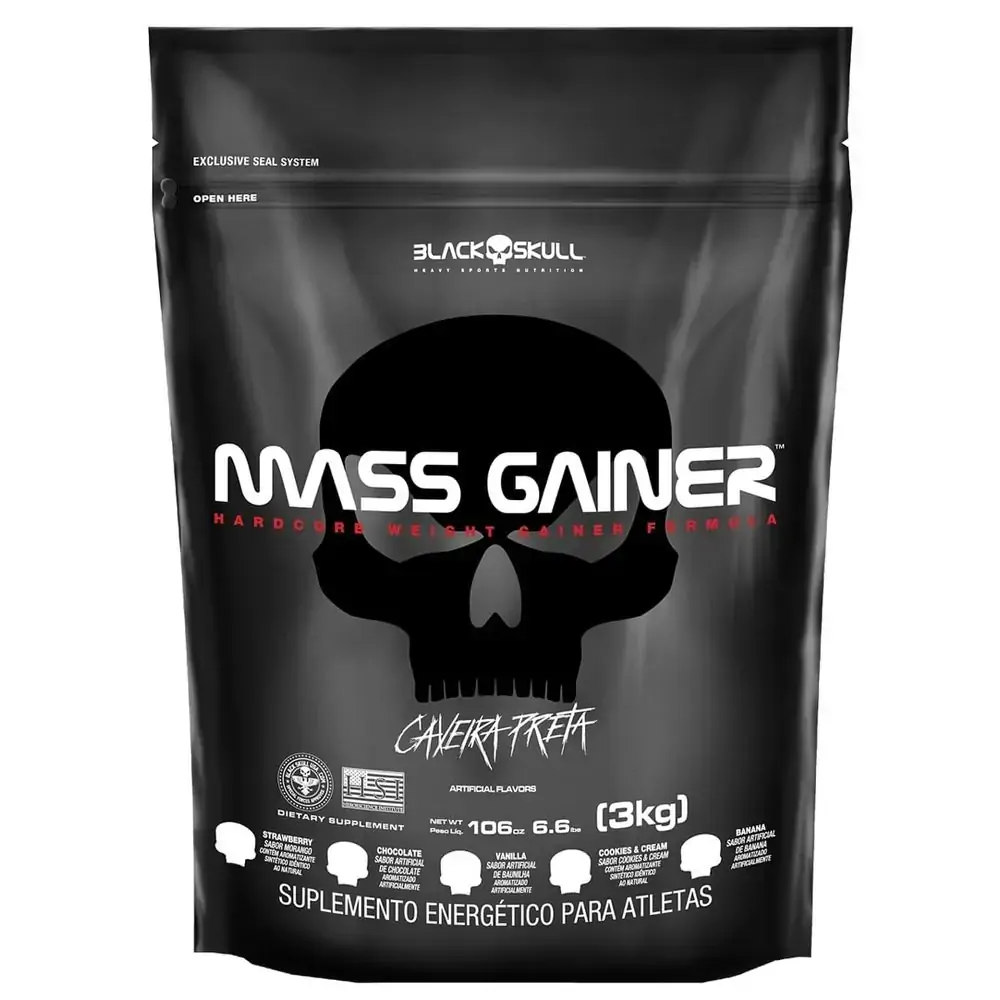 HIPERCALÓRICO MASS GAINER - 3KG - REFIL - REFIL MASS GAINER CHOCOLATE 3KG