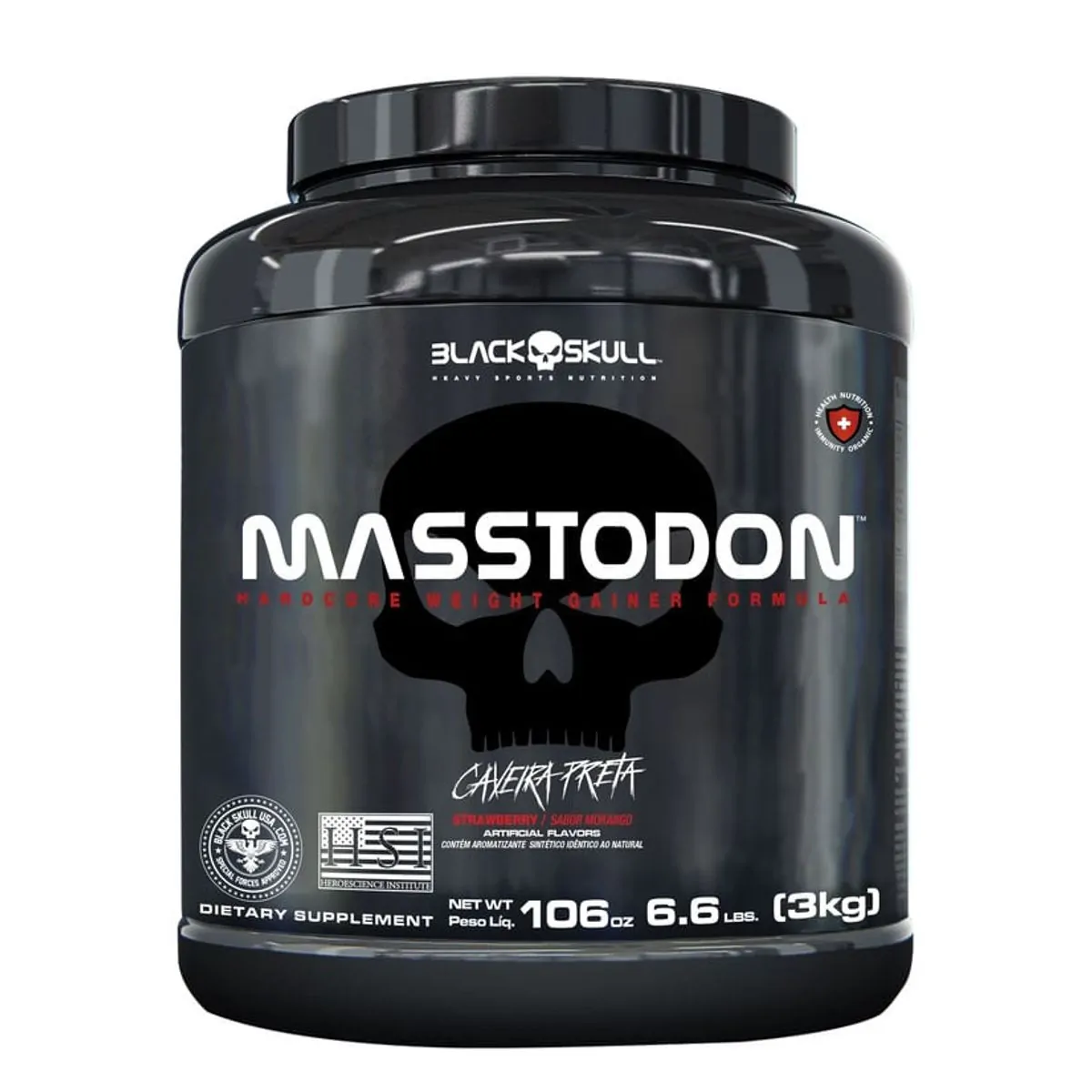 HIPERCALÓRICO MASSTODON - 3KG - MASSTODON MORANGO 3KG