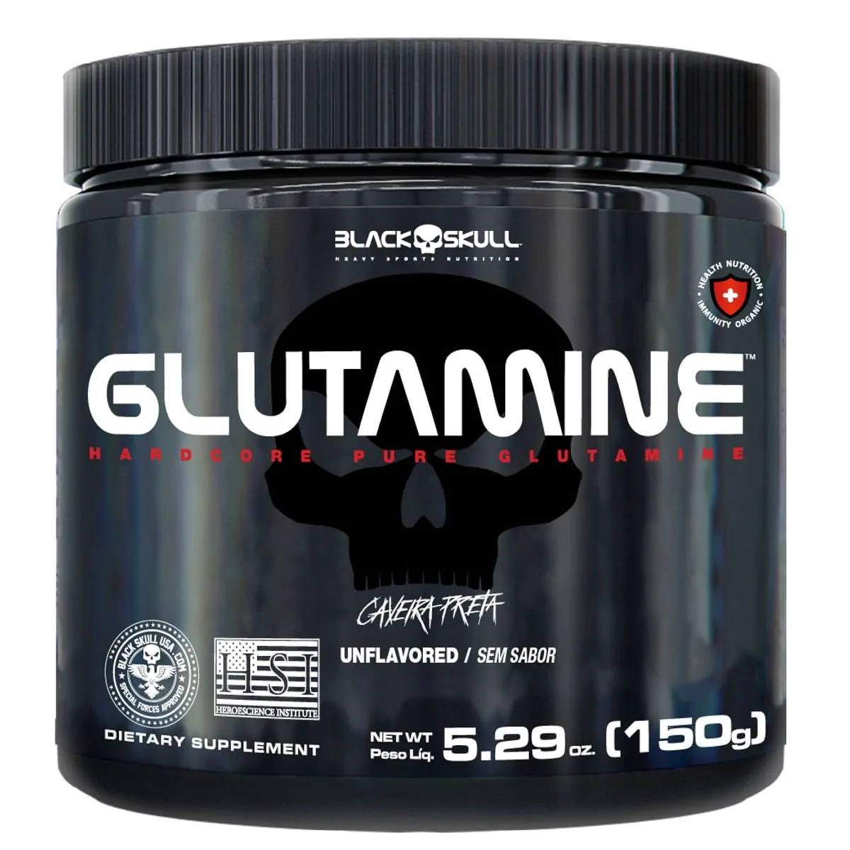 GLUTAMINE CAVEIRA PRETA - GLUTAMINA - 150G - GLUTAMINE 150G CAVEIRA PRETA