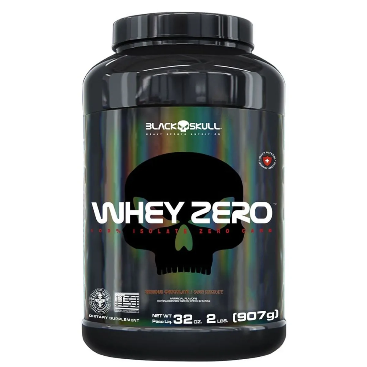 WHEY ZERO BLACK SKULL - 907G (WHEY PROTEIN ISOLADO) - WHEY ZERO CHOCOLATE - 2 LBS/907G