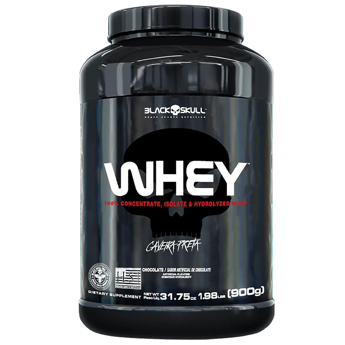 WHEY PROTEIN BLACK SKULL - 900G (WPI, WPC, WPH) - WHEY CHOCOLATE 900G