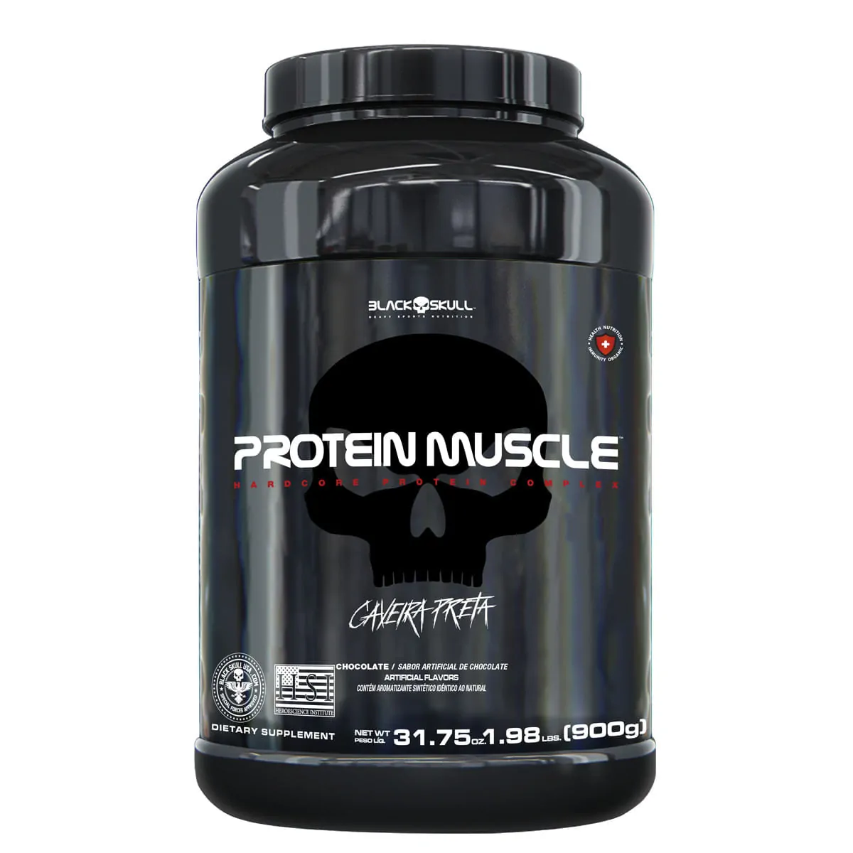 PROTEIN MUSCLE BLACK SKULL - 900G (BLEND PROTEÍNAS) - PROTEIN MUSCLE CHOCOLATE 900G