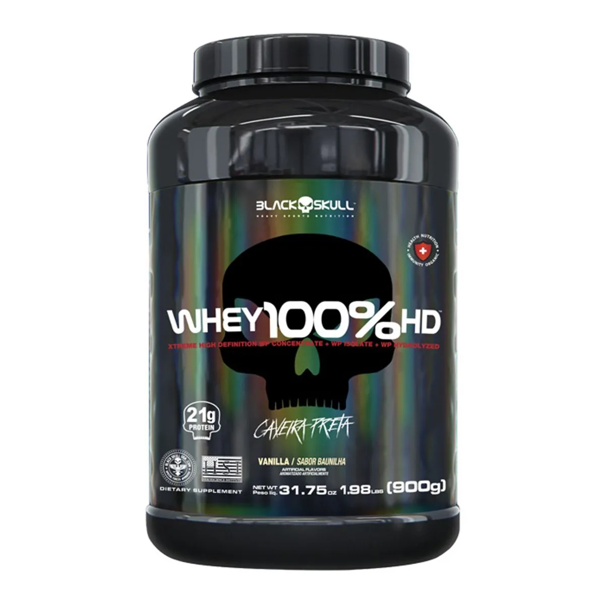 Whey 100 Hd Baunilha Black Skull 900g