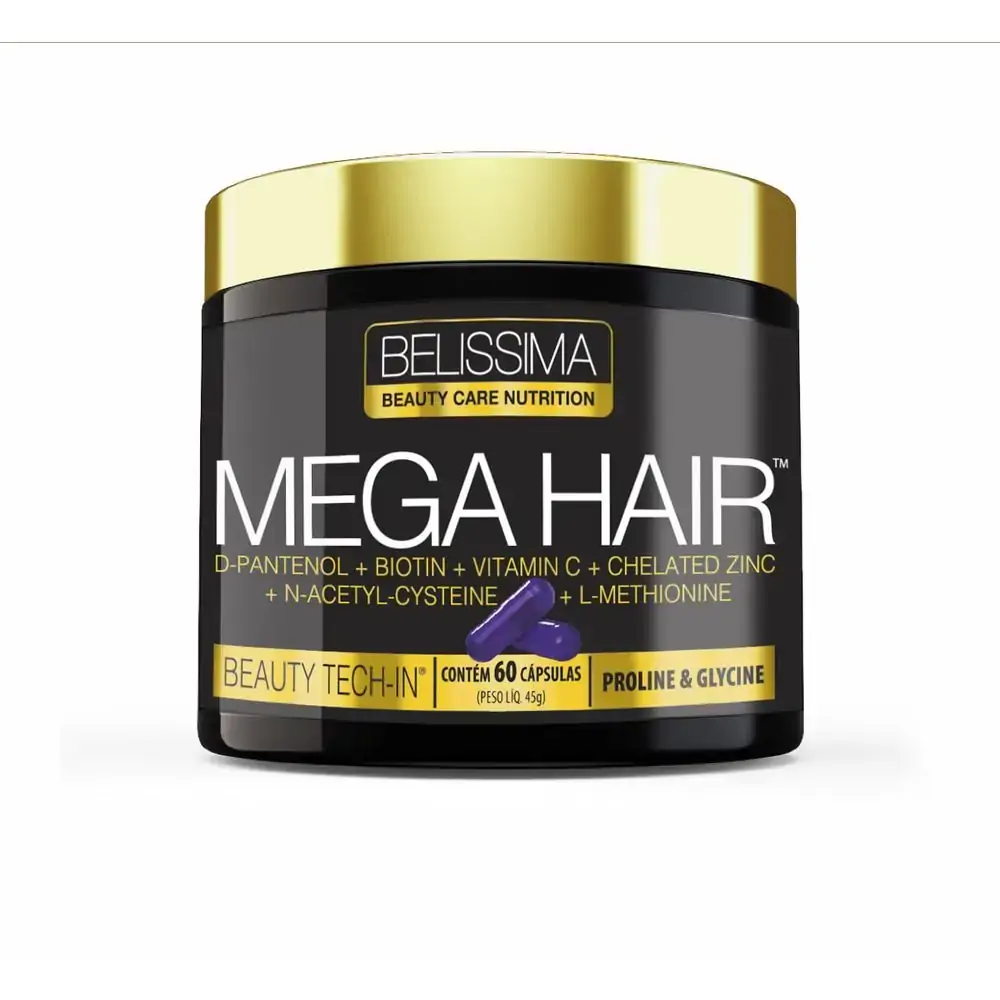MEGA HAIR (FORTALECIMENTO E CRESCIMENTO DOS FIOS) - 60 CAPS - MEGA HAIR 60 CAPS