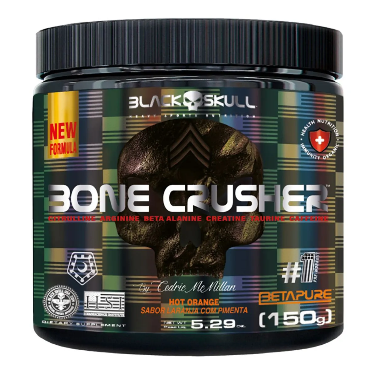 Bone Crusher Nova Fórmula 150g - Black Skull