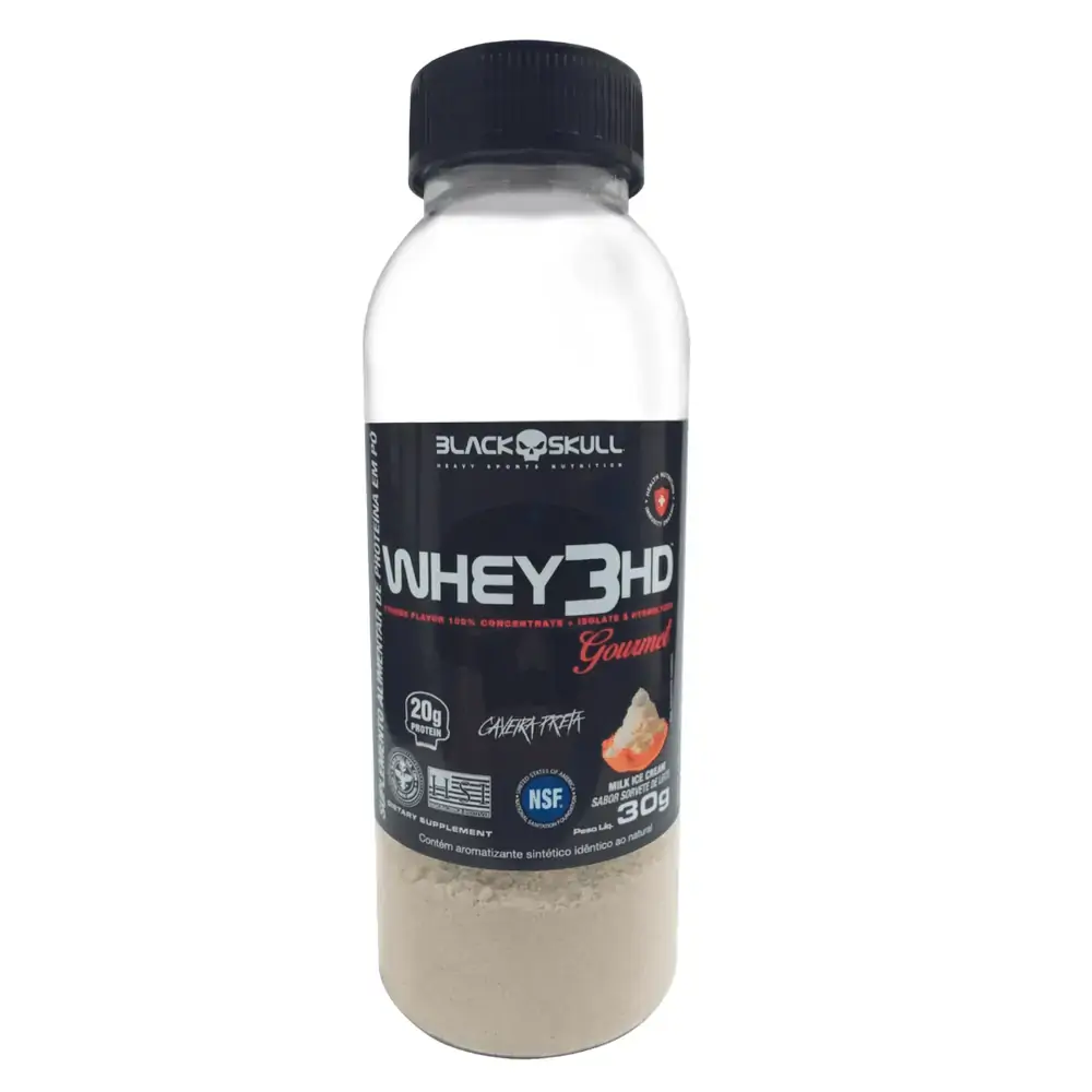 Whey 3hd Gourmet Sabor Sorvete De Leite Black Skull 30g