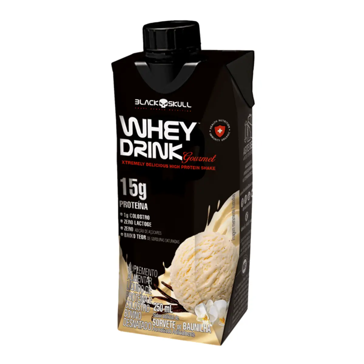 Beb Lact Black Skull Whey Drink Baunilha 15g 250ml