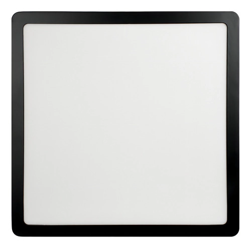 Painel Led Foxlux 24w Quadrado 6500k Bivolt Embutir Preto