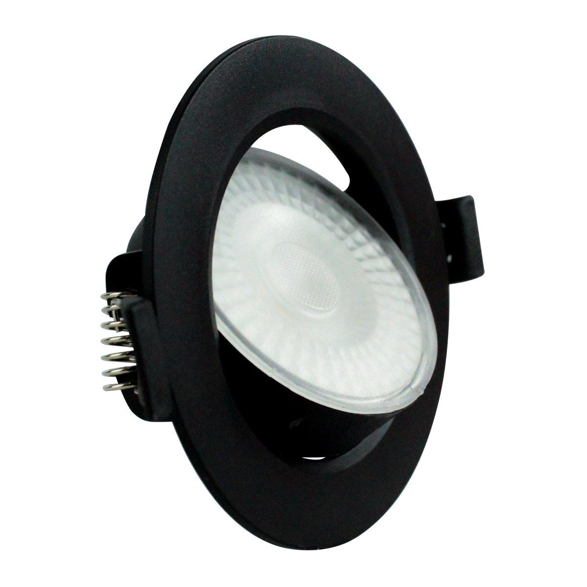 Spot Led Foxlux Redondo Embutir 5w 3000k Bivolt Preto