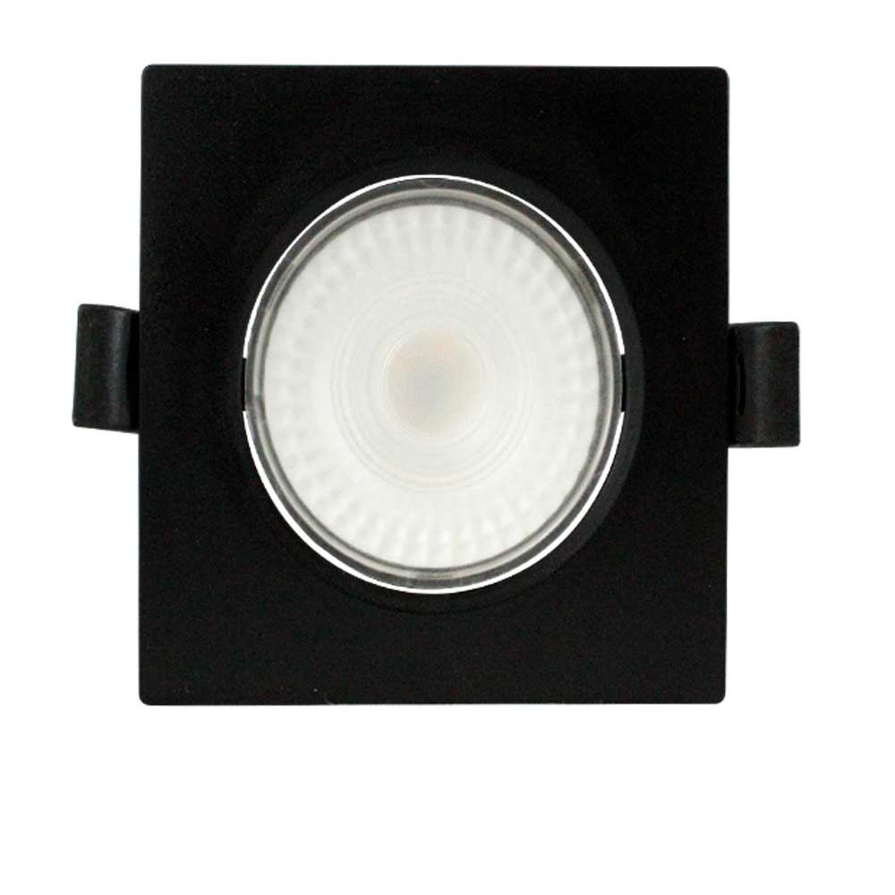 Spot Led Foxlux Quadrado 7w 6500k Bivolt Preto