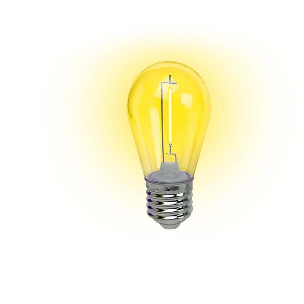 4 Un Lâmpada De Filamento Foxlux E-27 1w 127v Amarelo