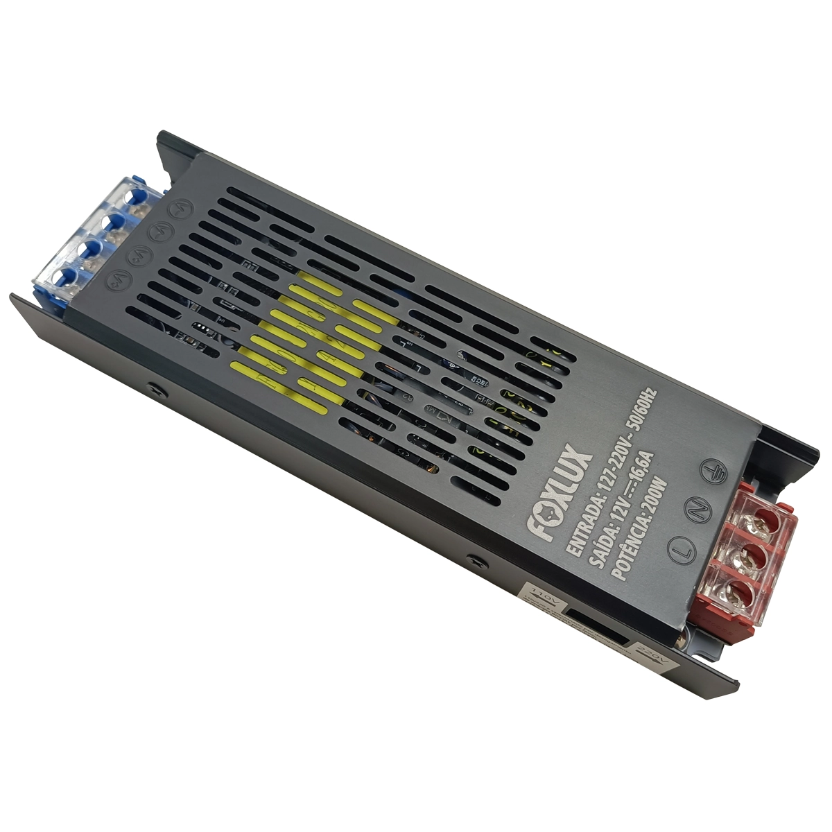 Fonte Para Fita Led Foxlux Slim 200w 16a 12v