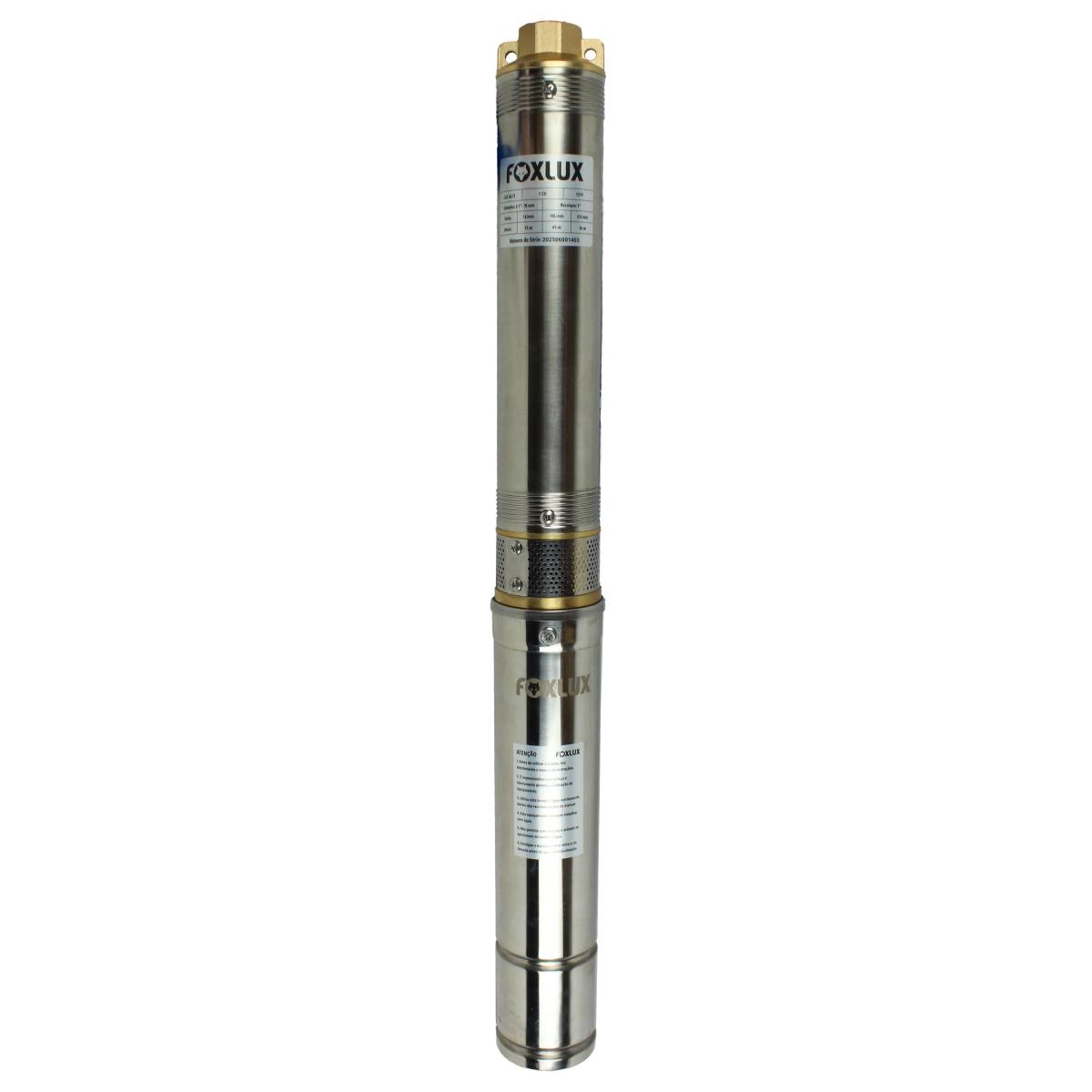 Bomba Submersa 3,1” Foxlux 1CV 127V para Poço Artesiano e Cisterna
