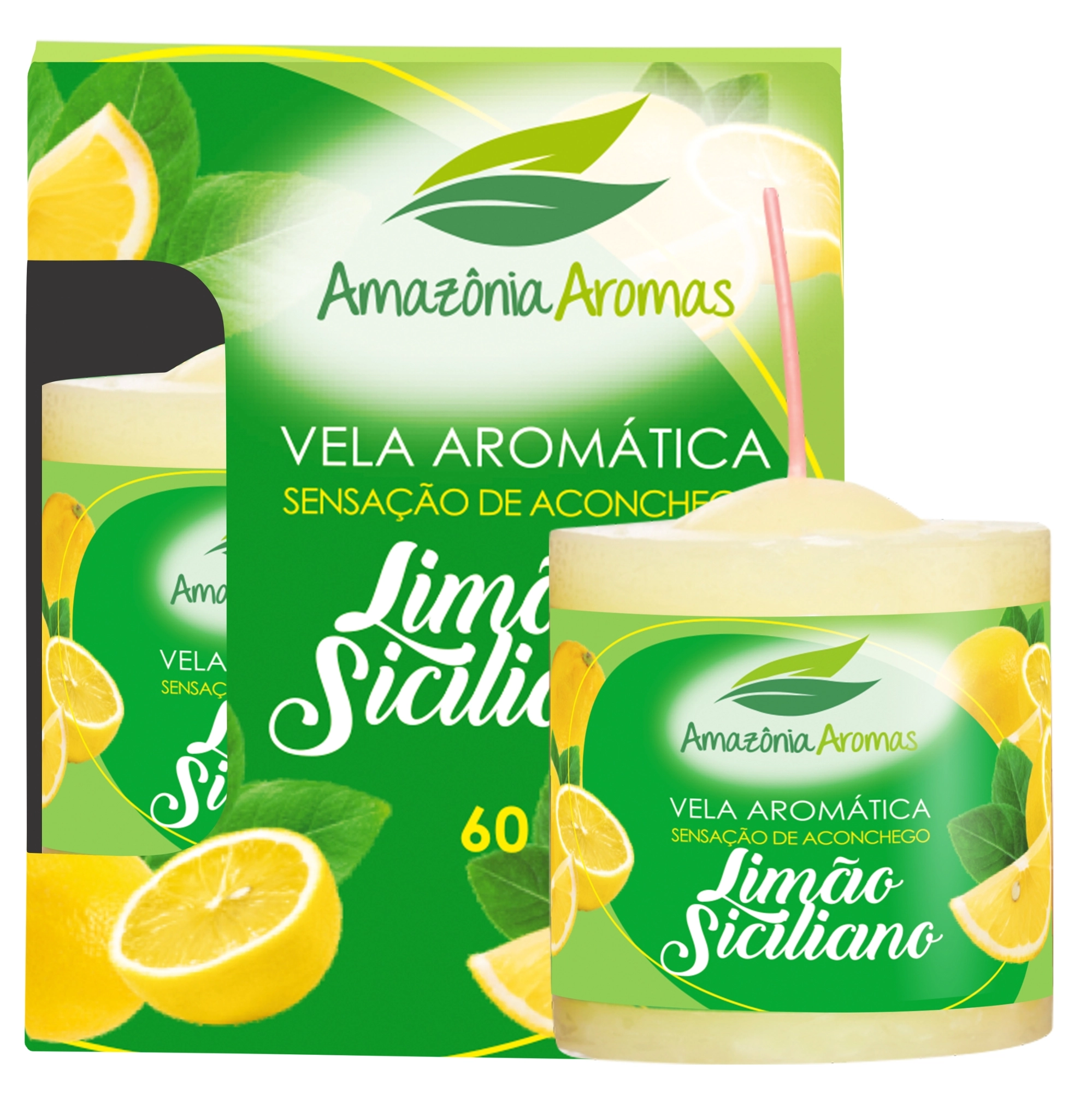 Vela Perfumada Aromas Limao Siciliano 60g 934 Amazonia