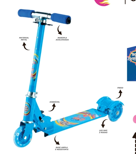 Patinete 3 Rodas Azul