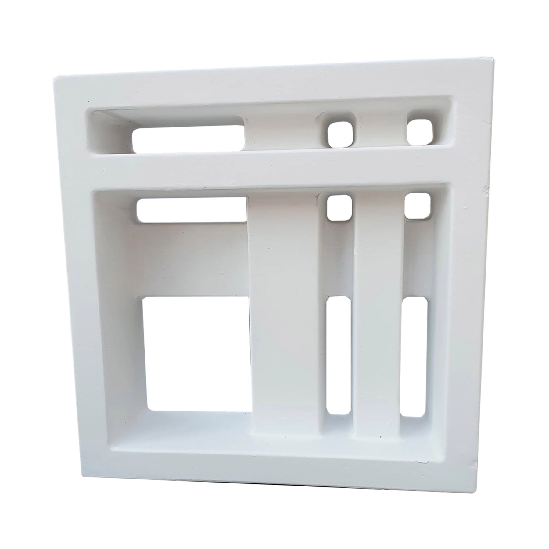 Elemento Vazado de Cimento 30x30cm Branco Trama Stone Plus