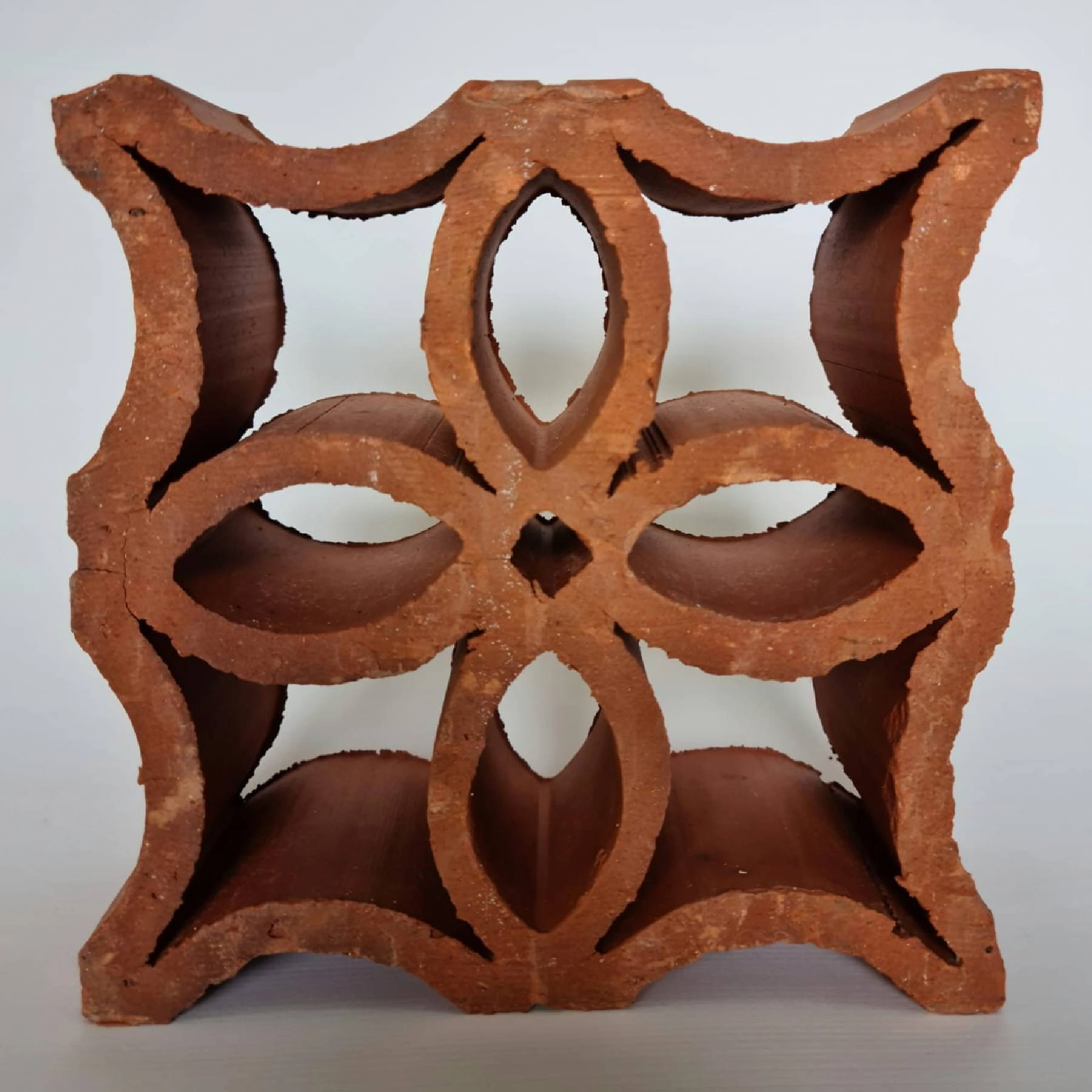 Cobogó Cerâmico Natural 19x19cm Rústico Pétala