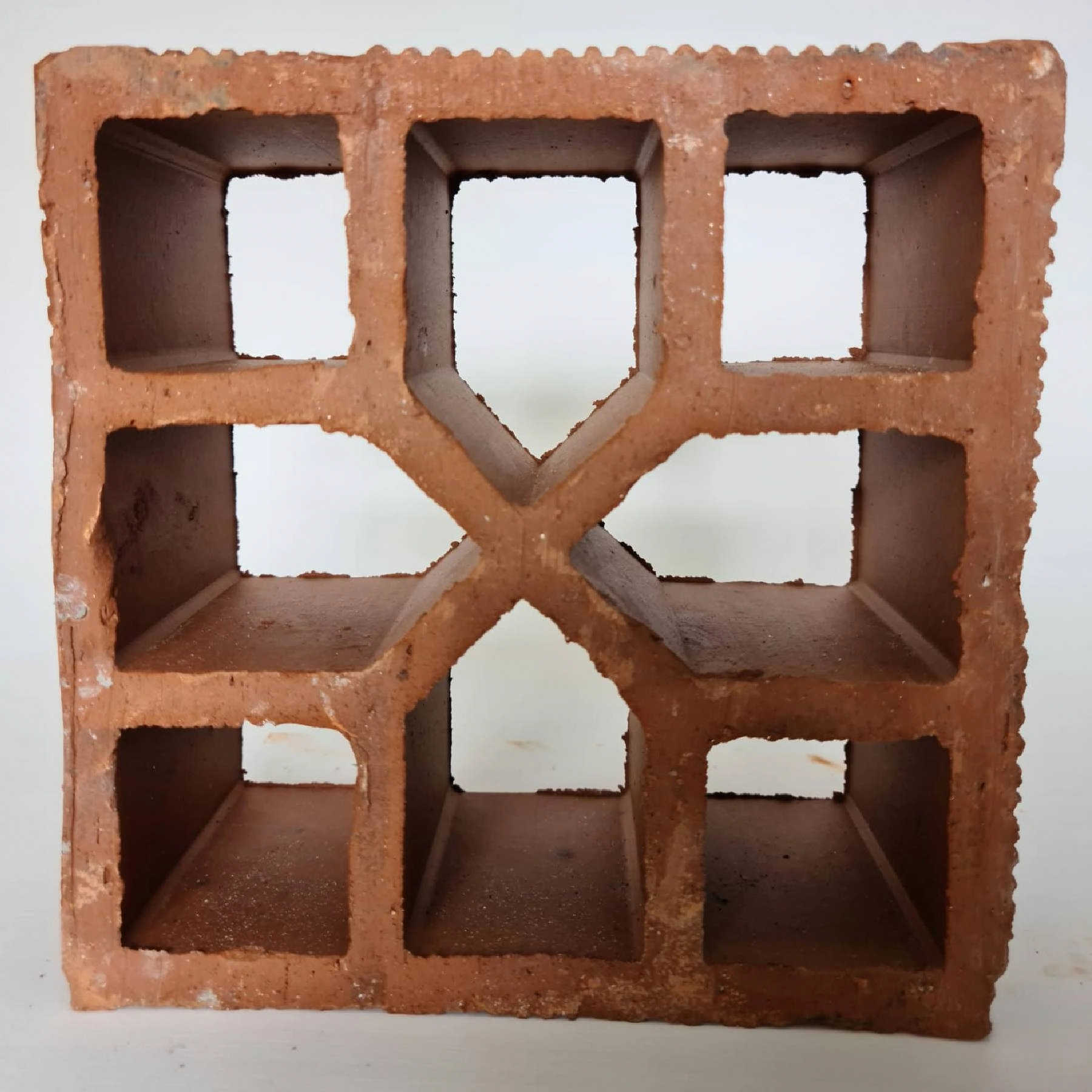 Cobogó Cerâmico Natural 19x19cm Rústico Estrela