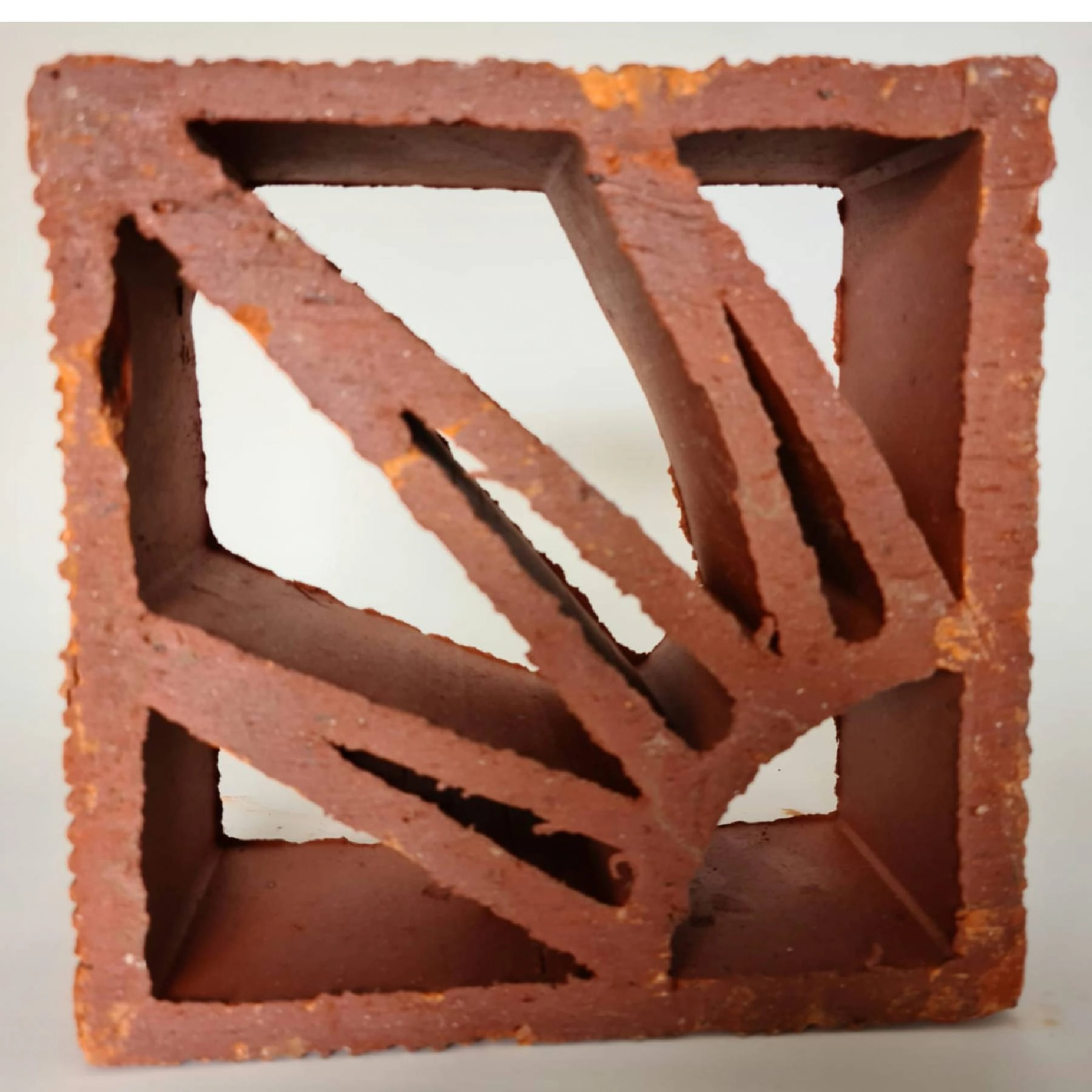Cobogó Cerâmico Natural 19x19cm Rústico Hélios