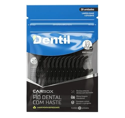 Dentil Carbox Fio Dental C Haste 30un Menta