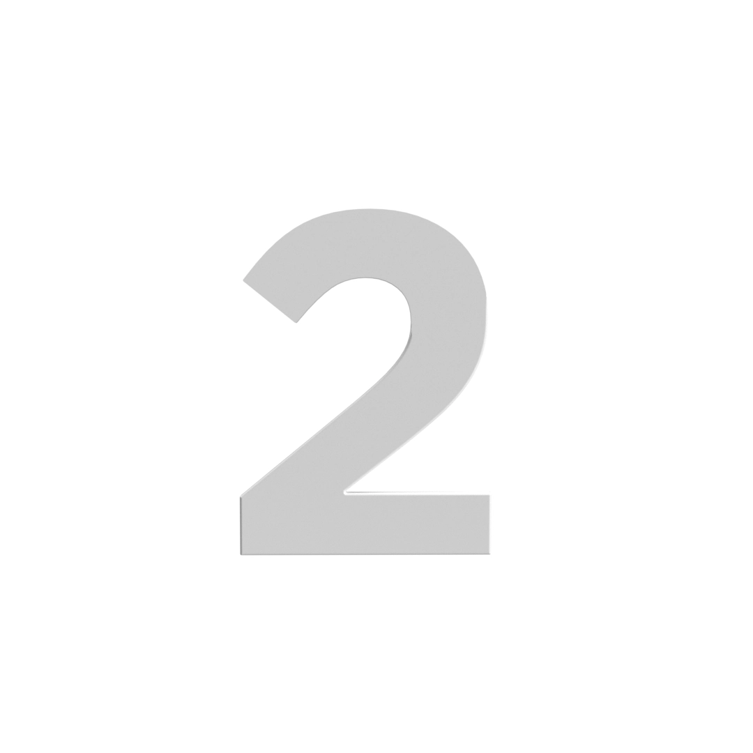 Número Residencial 2 125mm Branco