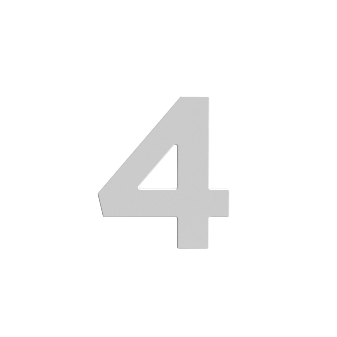 Número Residencial 4 125mm Branco