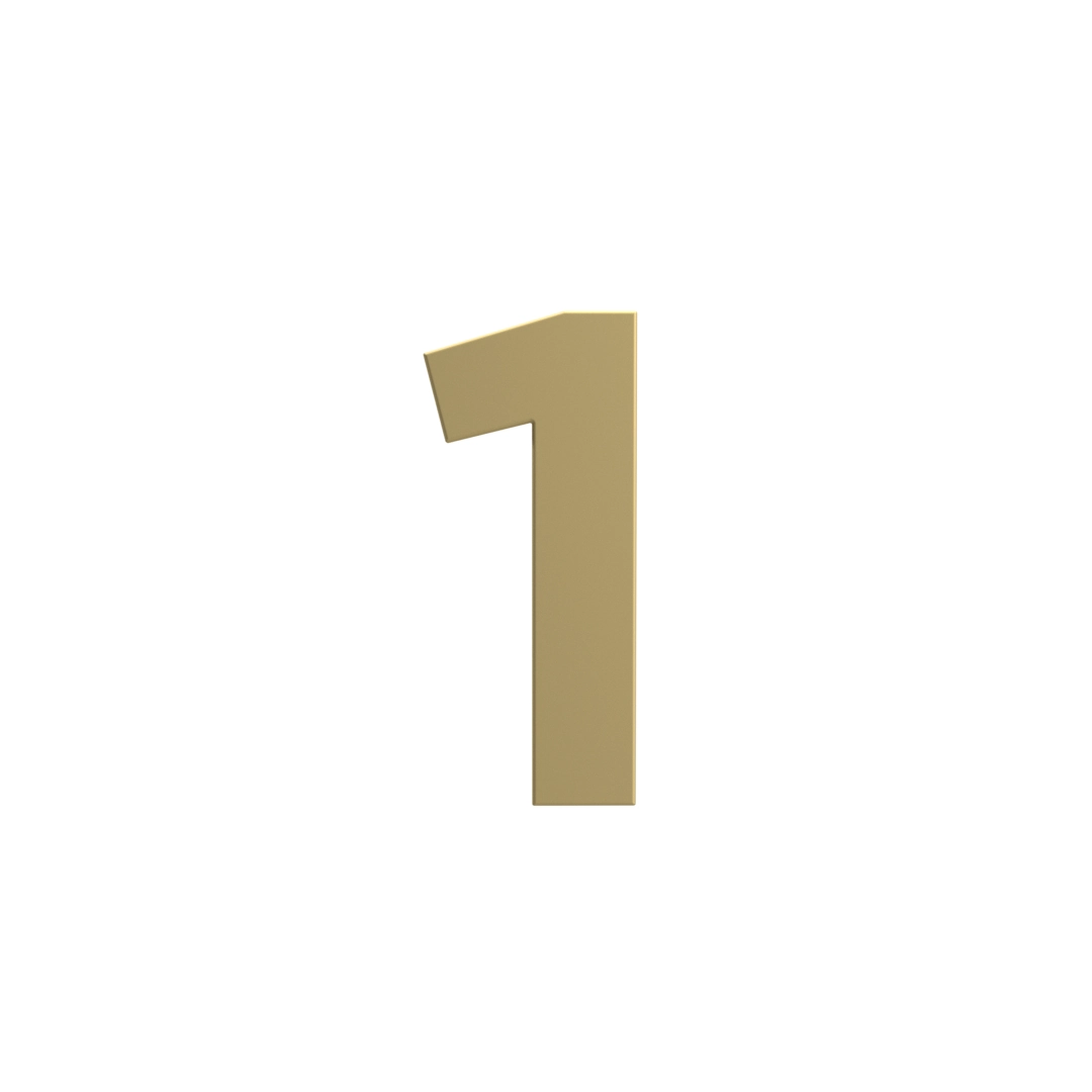 Número Residencial  1 125mm Dourado