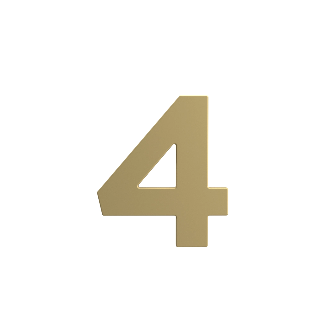 Número Residencial 4 125mm Dourado