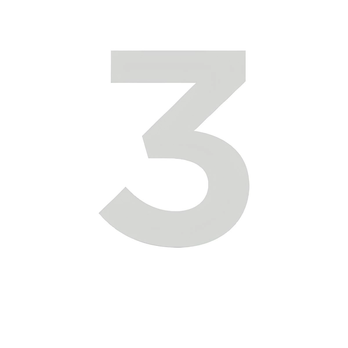 Numero Chapa 60mm Acm Cromado Comfortdoor 3