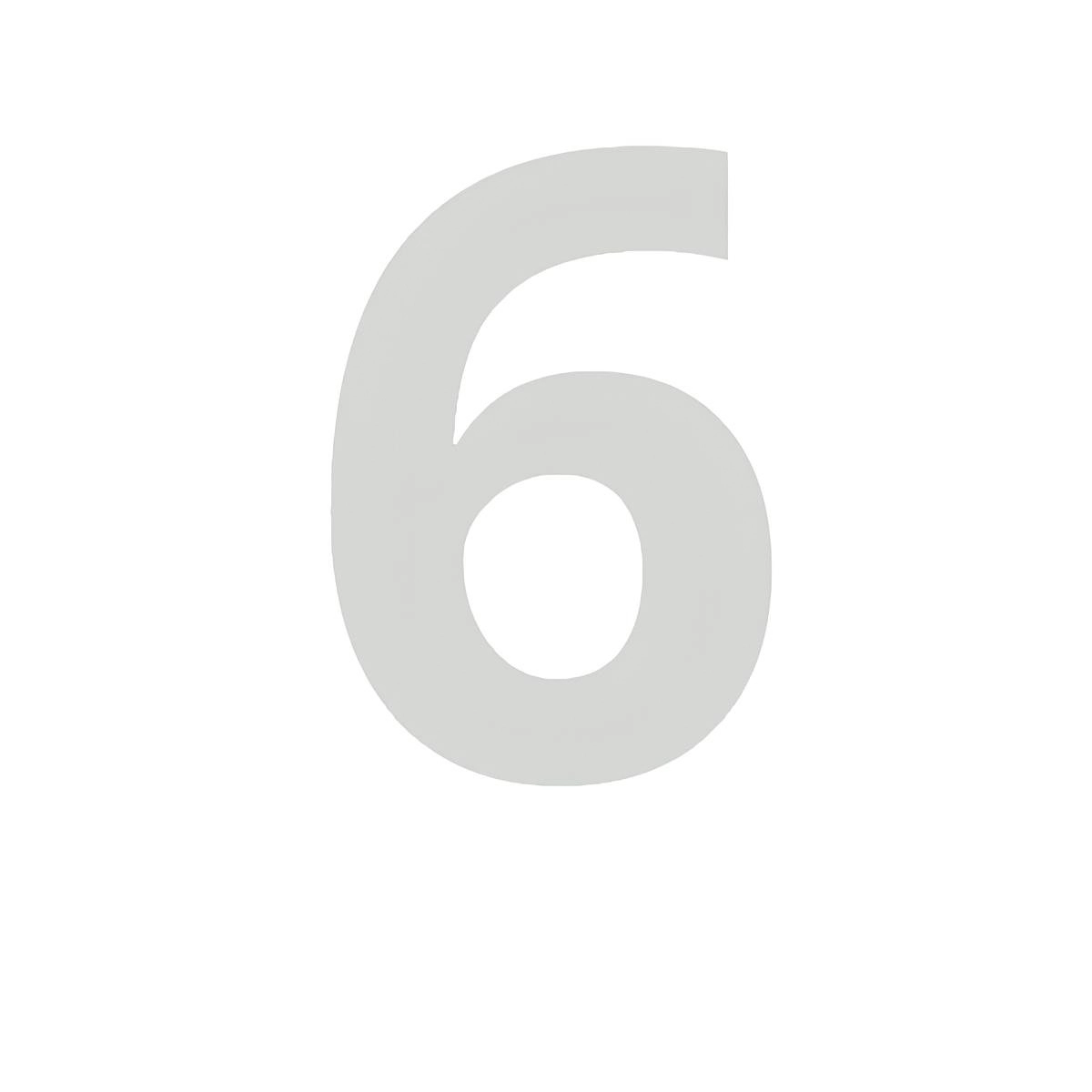 Numero Chapa 60mm Acm Cromado Comfortdoor 6
