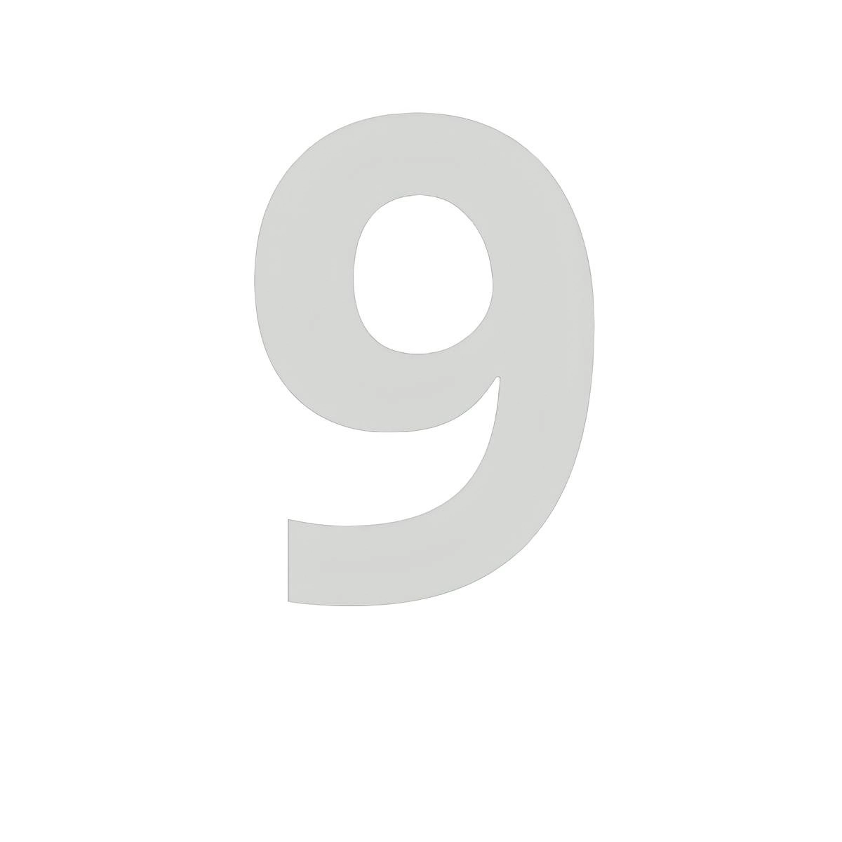 Numero Chapa 60mm Acm Cromado Comfortdoor 9