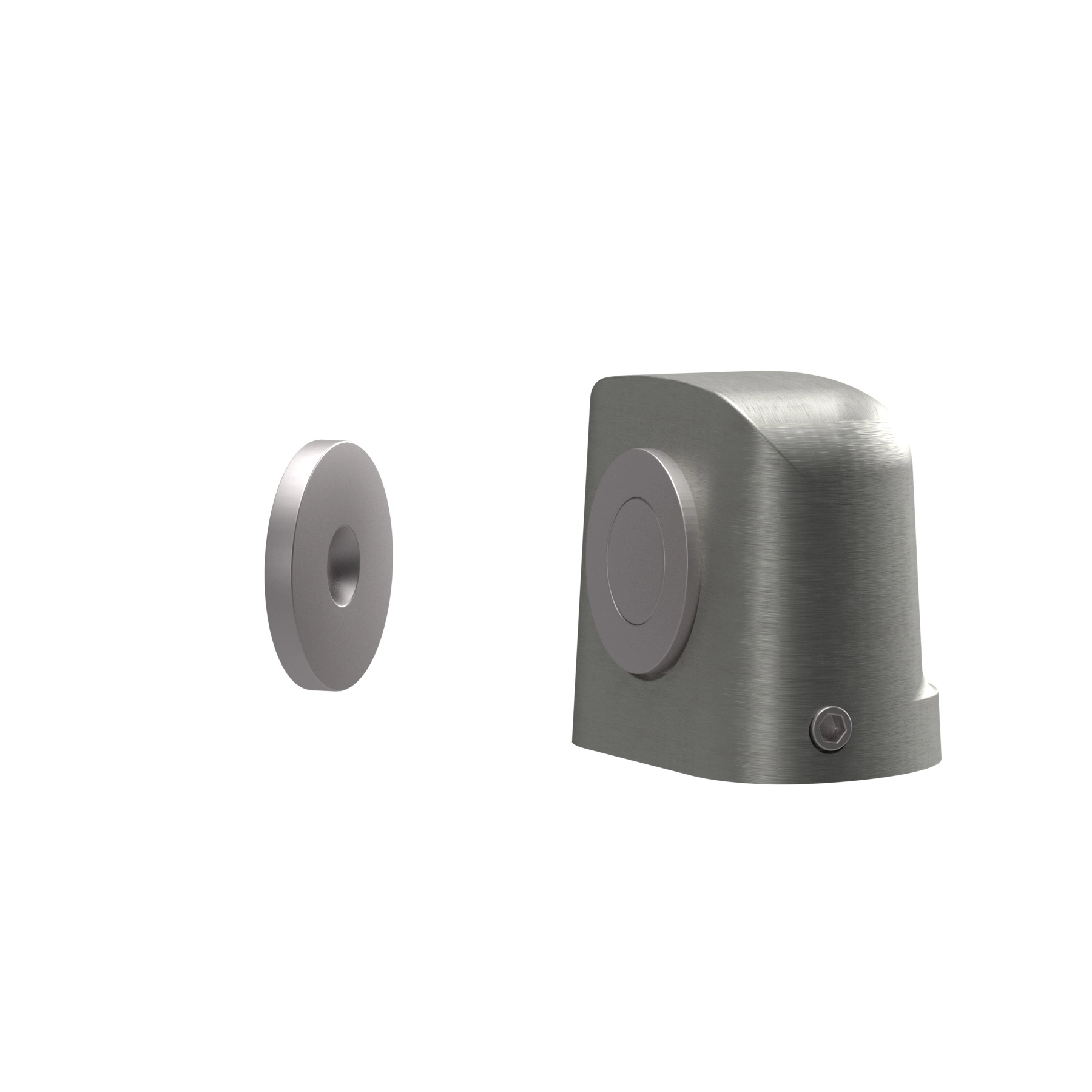 Prendedor Para Portas Magnético de Parafusar Metal Escovado Premium Comfortdoor