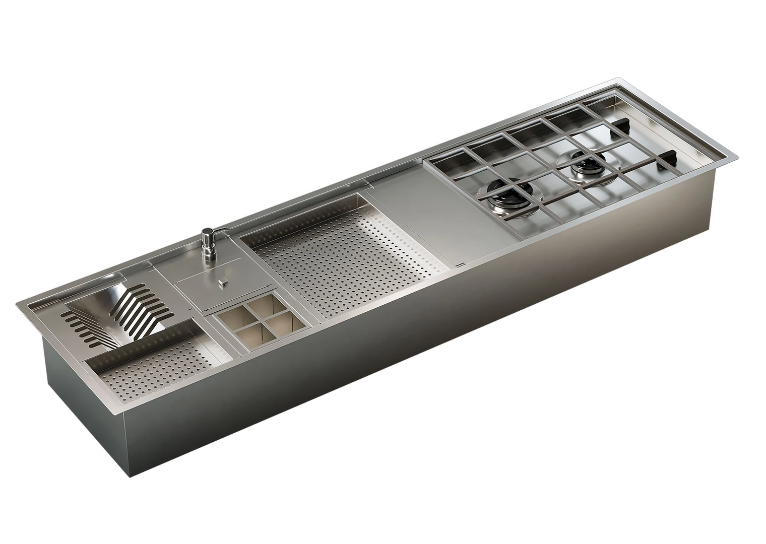 Cuba Com Fogão Cooktop Cozinha Inox Gourmet 170 VX - LudRio