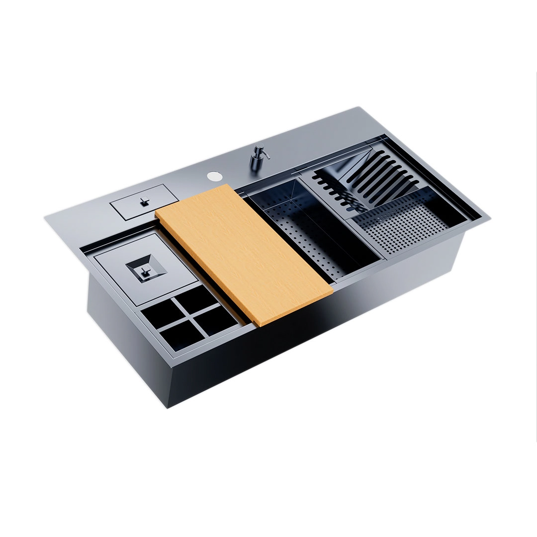 Cuba Para Cozinha Inox Gourmet 92 Vxl Tripla - Ludrio