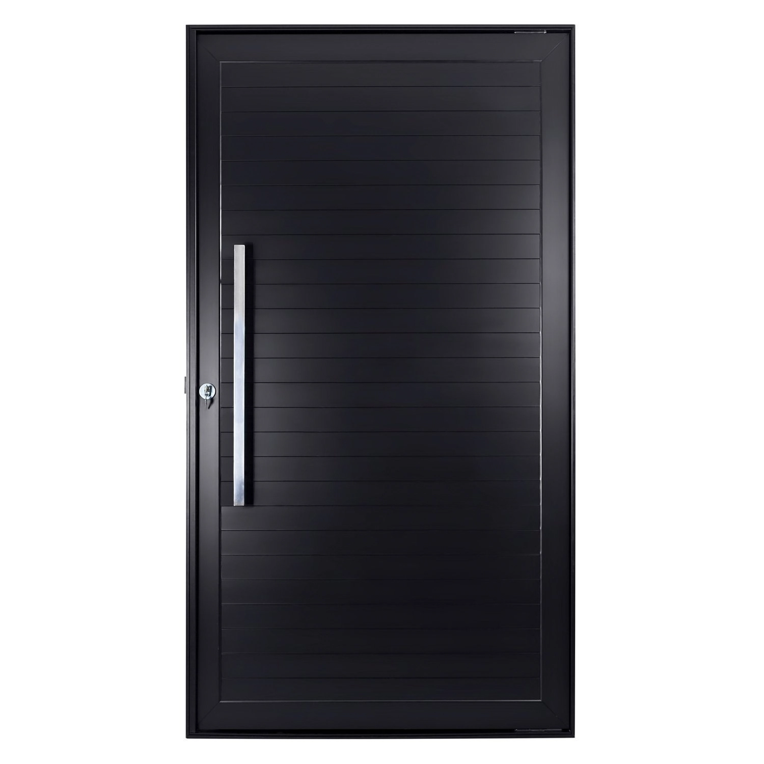 Porta Lambril Pivotante Com Puxador Topsul 220x120cm Esquadrisul Abertura Direita Preto