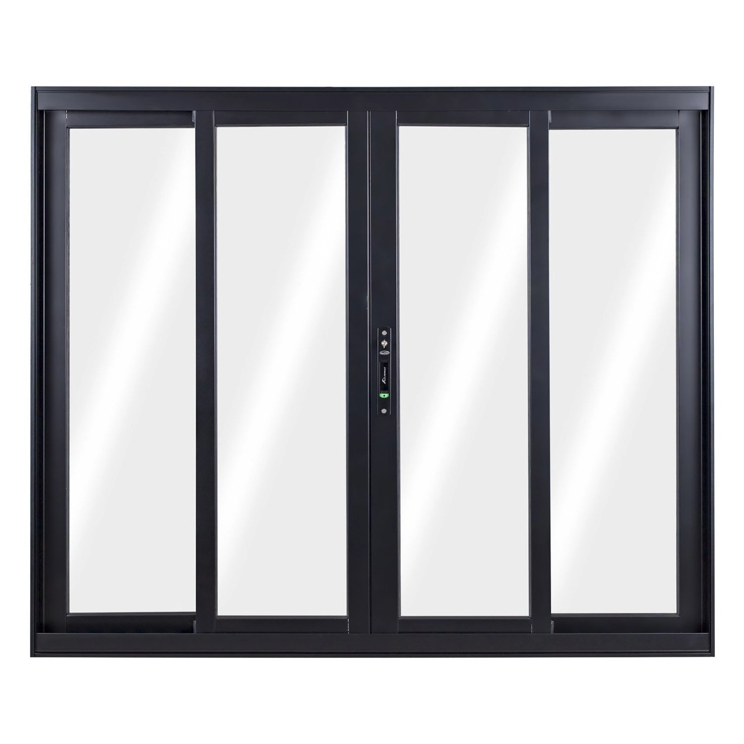 Janela De Alumínio De Correr 100x200x6,5cm 4 Folhas Vidro Liso Topsul Esquadrisul