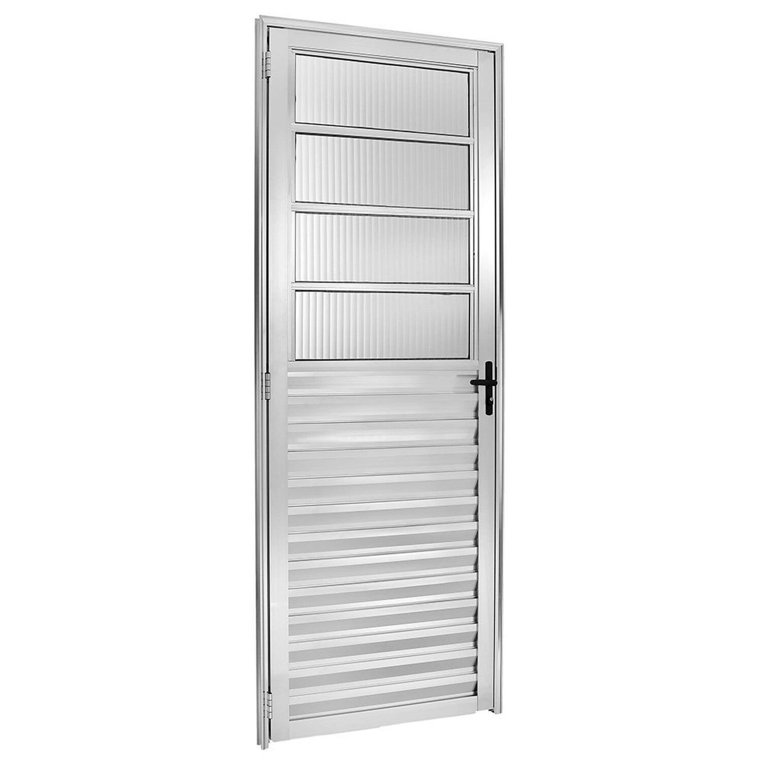 Porta Basculante Vidro Mini Boreal 210x90cm Brilhante Ecosul Esquadrisul Abertura Direita Brilhante