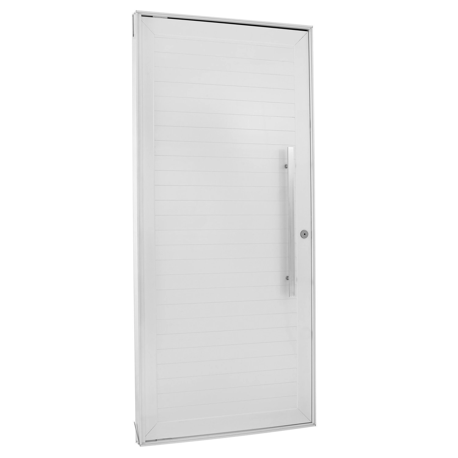 Porta Lambril Pivotante Com Puxador Topsul 220x90cm Esquadrisul Abertura Direita Branco