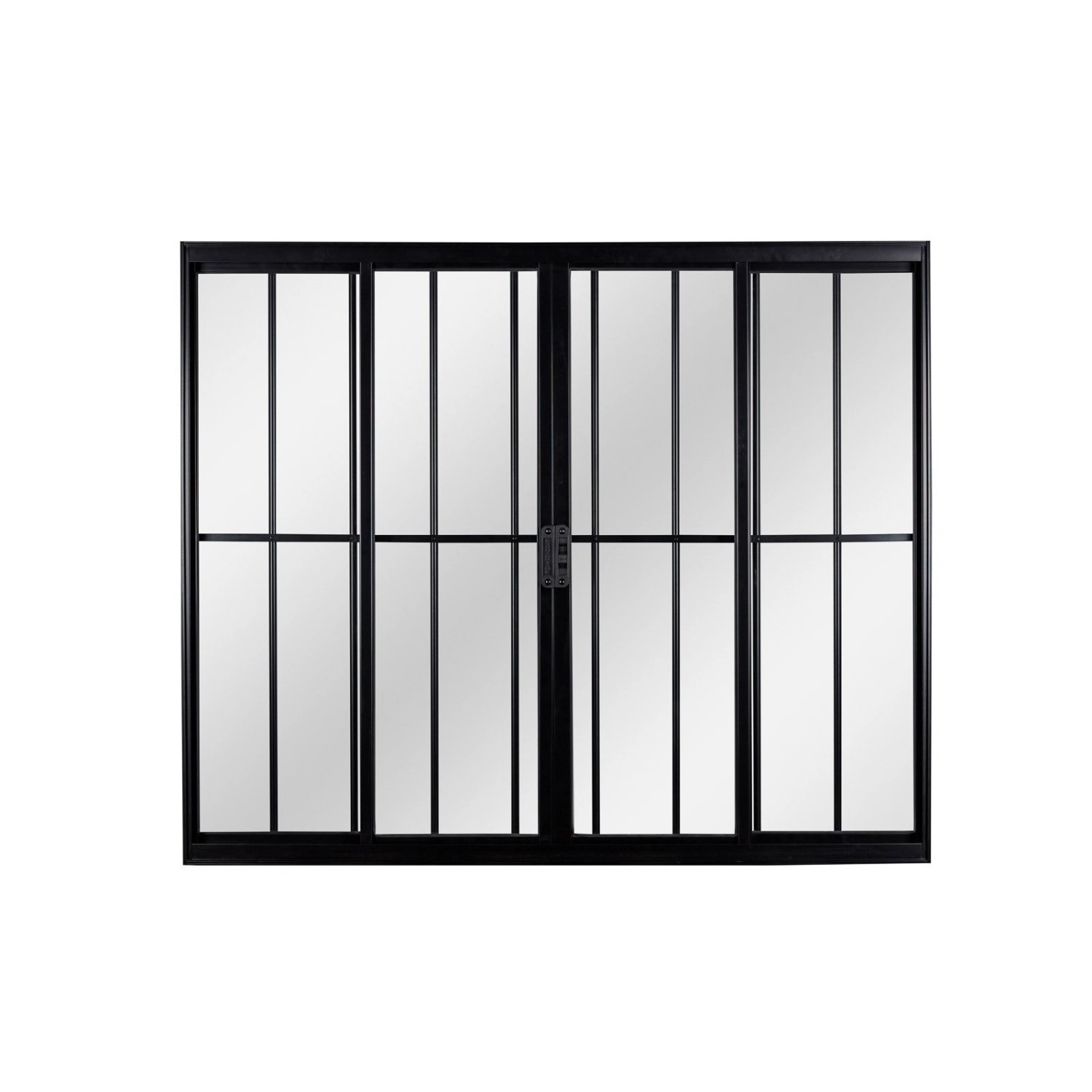 Janela De Alumínio De Correr 100x200x8cm 4 Folhas Vidro Liso Ecosul Esquadrisul