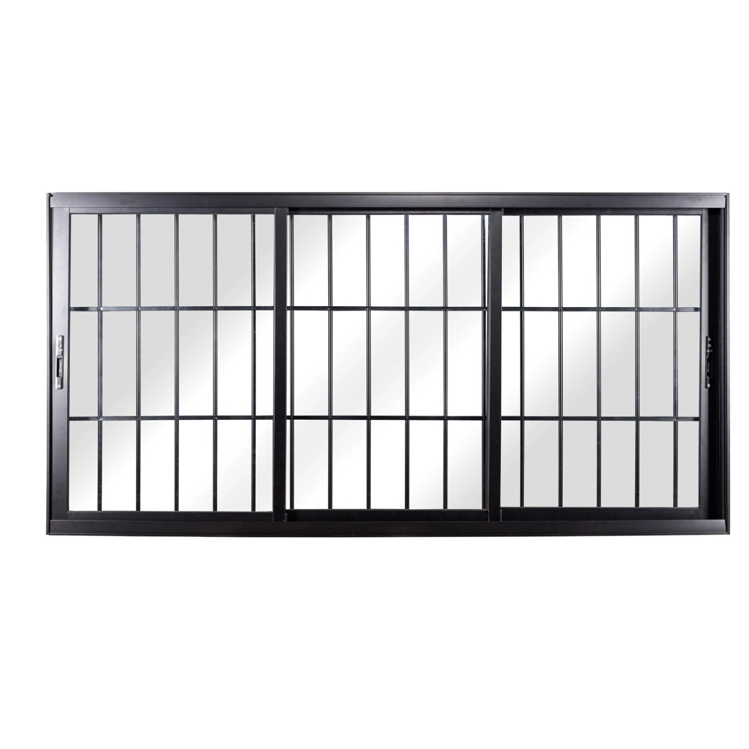 Janela De Alumínio De Correr 100x200x12cm 3 Folhas Móveis Vidro Liso Topsul Esquadrisul
