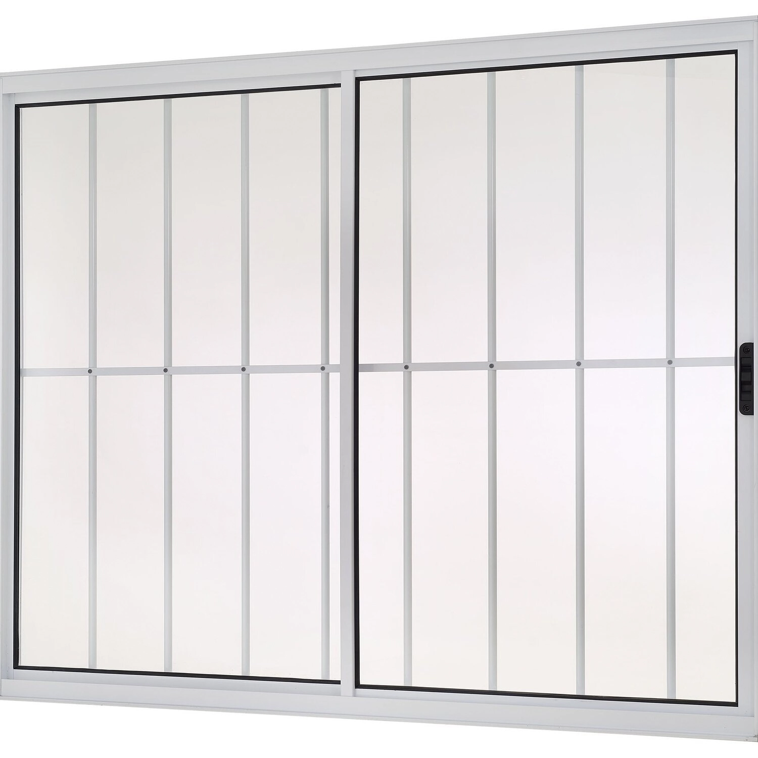 Janela Correr 2 Folhas Móveis Com Grade Vidro Liso 150x100cm Ecosul Esquadrisul Branco