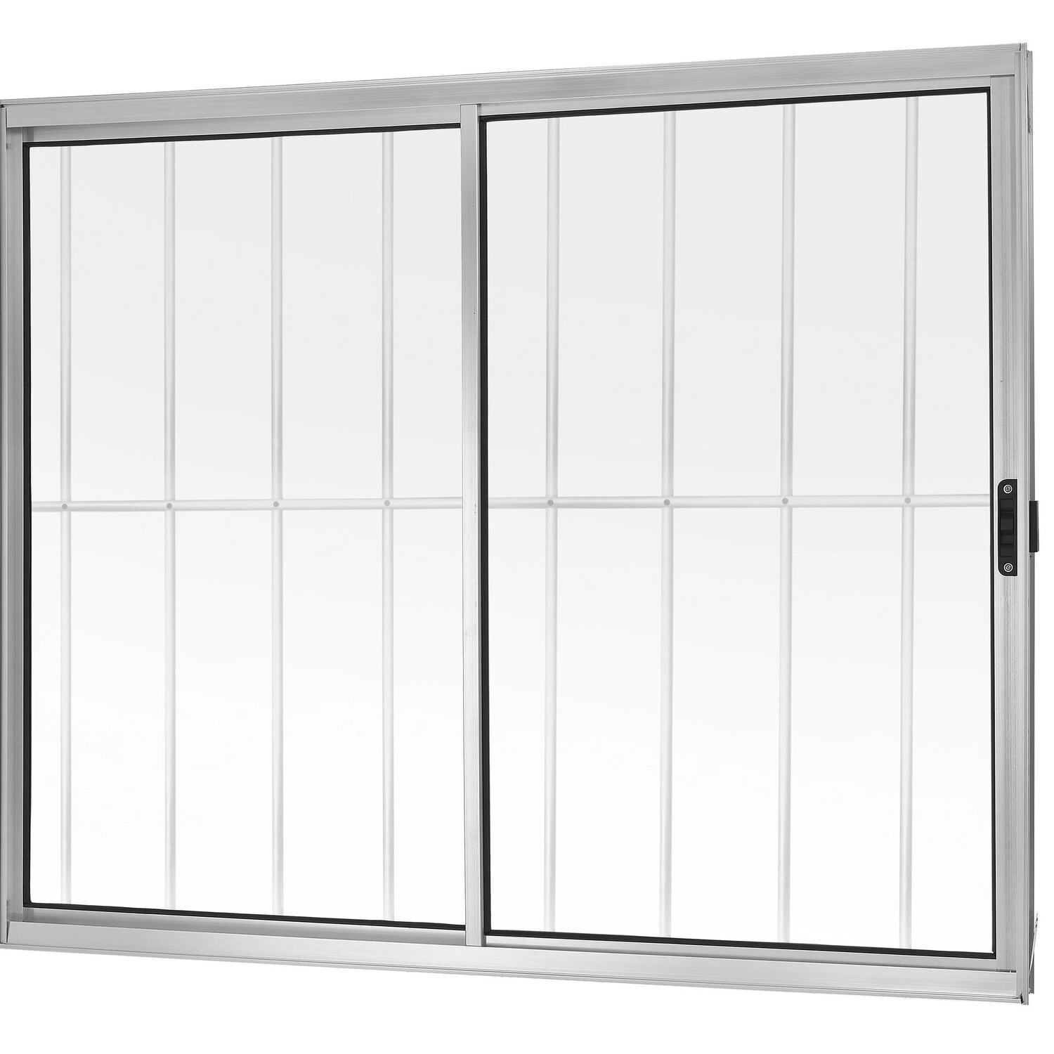 Janela Correr 2 Folhas Móveis Com Grade Vidro Liso 120x100cm Brilhante Ecosul Esquadrisul Natural