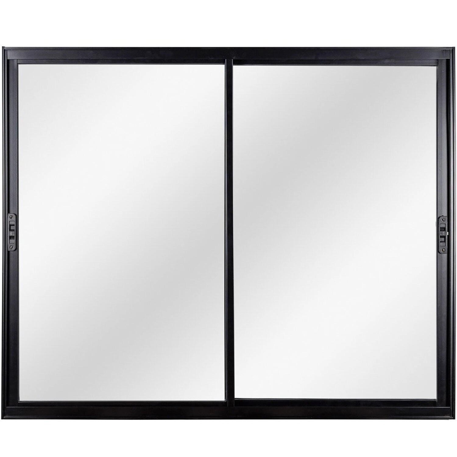 Janela Correr 2 Folhas Móveis Sem Grade Vidro Liso 120x100cm Ecosul Esquadrisul Preto