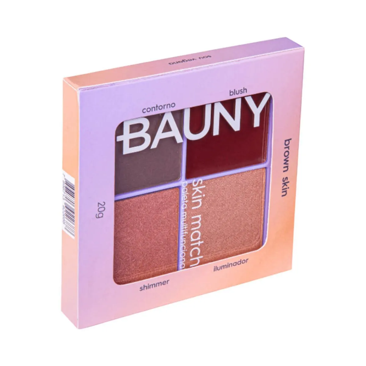 Paleta Multifuncional 24g Skin Match Escura Bauny Cosmeticos