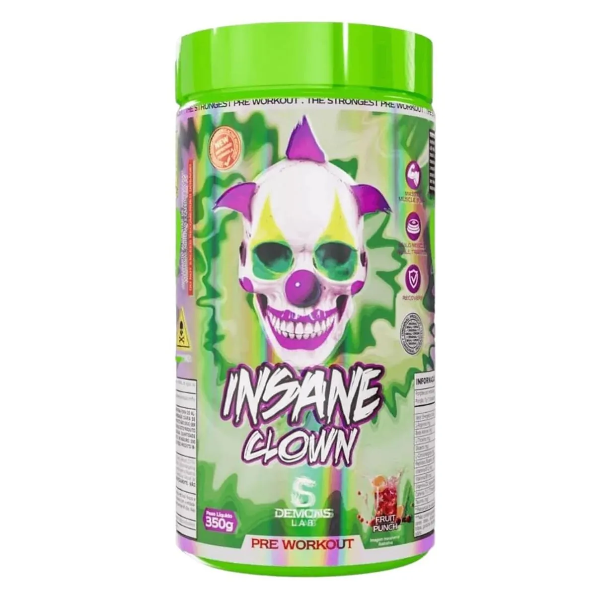 Pré Treino Insane Clown Frutas Vermelhas 350g - Demons Lab