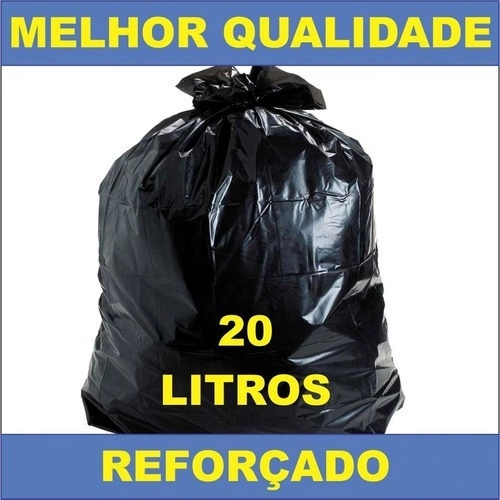 Kit 2 Fardos Saco Lixo Preto 20l Mediano Pct C/ 50 Un Cada