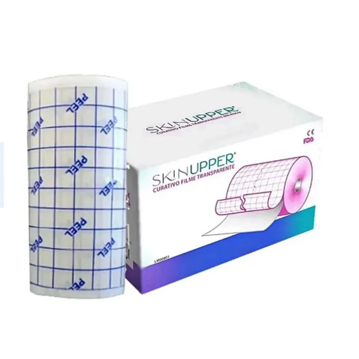 Curativo Filme Transparente em Rolo 10cm x 10m - SKINUPPER - Curativo Filme Transparente em Rolo 10m